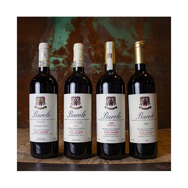 Vinpakke - Elio Sandri Barolo - rgang 04,08,12,16